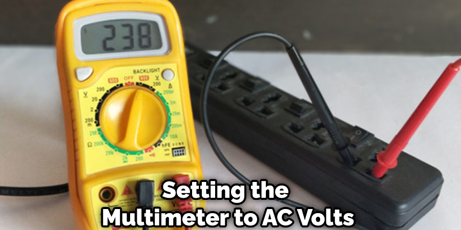 Setting the Multimeter to AC Volts