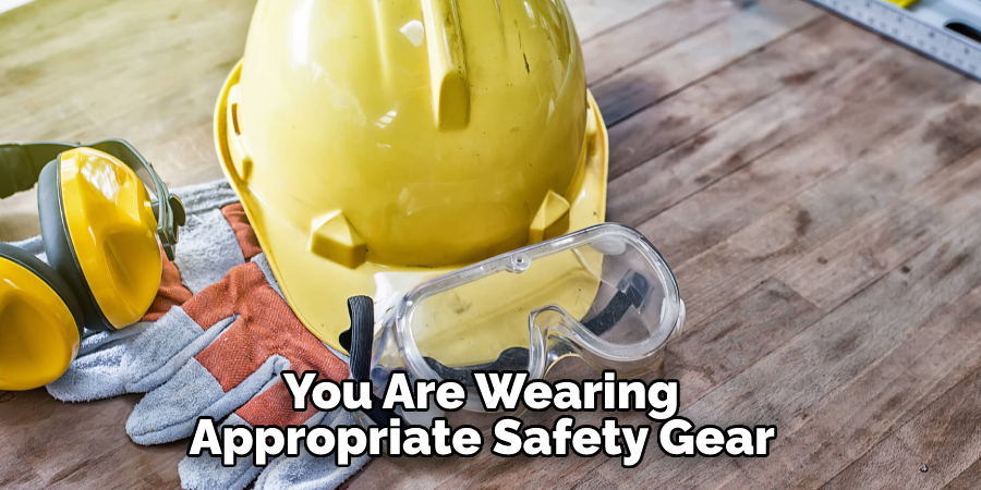  You Are Wearing Appropriate Safety Gear