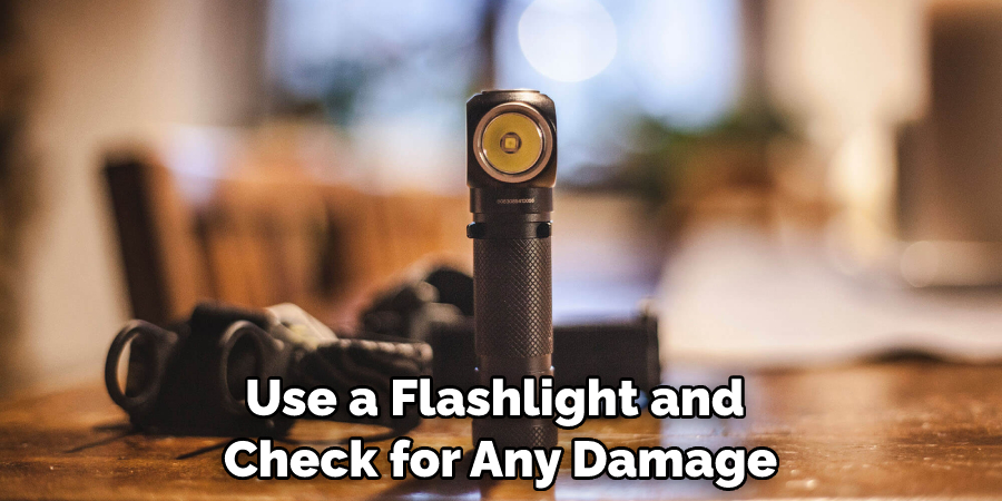 Use a Flashlight and Check for Any Damage