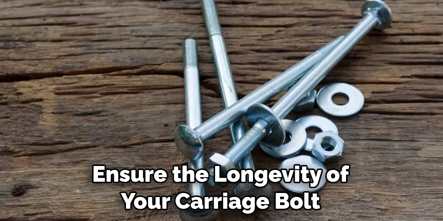 Ensure the Longevity of Your Carriage Bolt