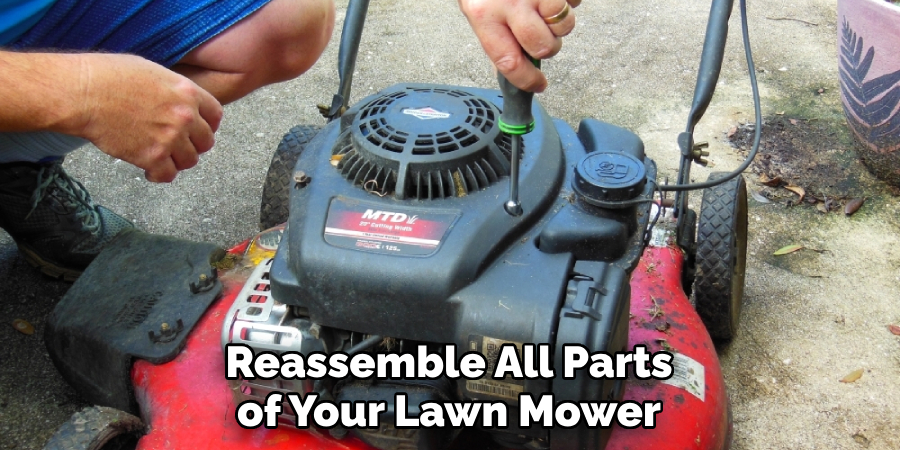 Reassemble All Parts of Your Lawn Mower