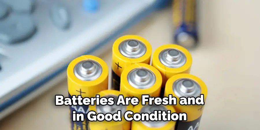 Batteries Are Fresh and in Good Condition