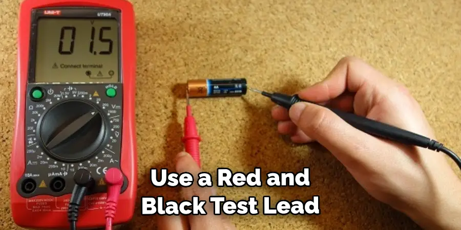 use a red and black test lead