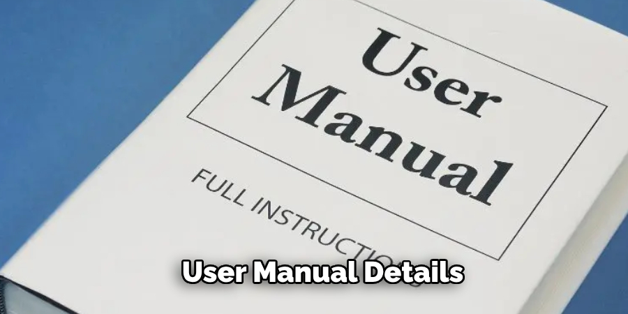 User Manual Details