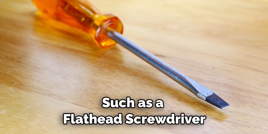 Such as a Flathead Screwdriver